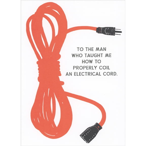 RSVP How To Properly Coil an Electrical Cord Funny / Humorous Father's Day Card from Daughter