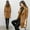 Khaki, variant on (clearance)IDALL Woolen Coat Trench Coat Women Womens Winter Slim Jacket Casual Outwear Double Breasted Cardigan Lapel Mid-length Coat Elegant Overcoat Parkas Peacoat Army Green L