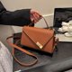 thumbnail image 5 of Bolso retro Simple nueva moda casual cuero artificial hombro colgado pequeño bolso chicaMarrón oscuro, 5 of 5