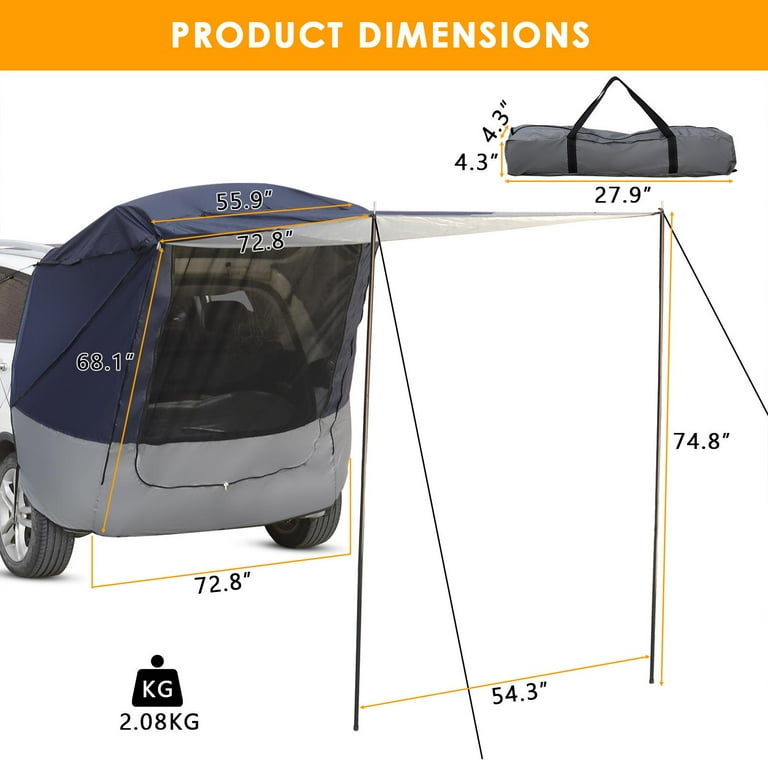 Ktaxon Car Trunk Tent SUV Portable Camping Awning Shelter