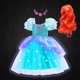 thumbnail image 1 of Vestido de La Sirenita para niñas, traje de princesa Ariel con luz LED verde, tul esponjoso, disfraz de hada luminosa para Halloween, novedad de 2023 Fivean unisex, 1 of 2
