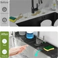 thumbnail image 4 of BTideas Kitchen Sink Splash Guard, Silicone Splash Mat, 24" Kitchen Sink Organizer, Black, 4 of 7