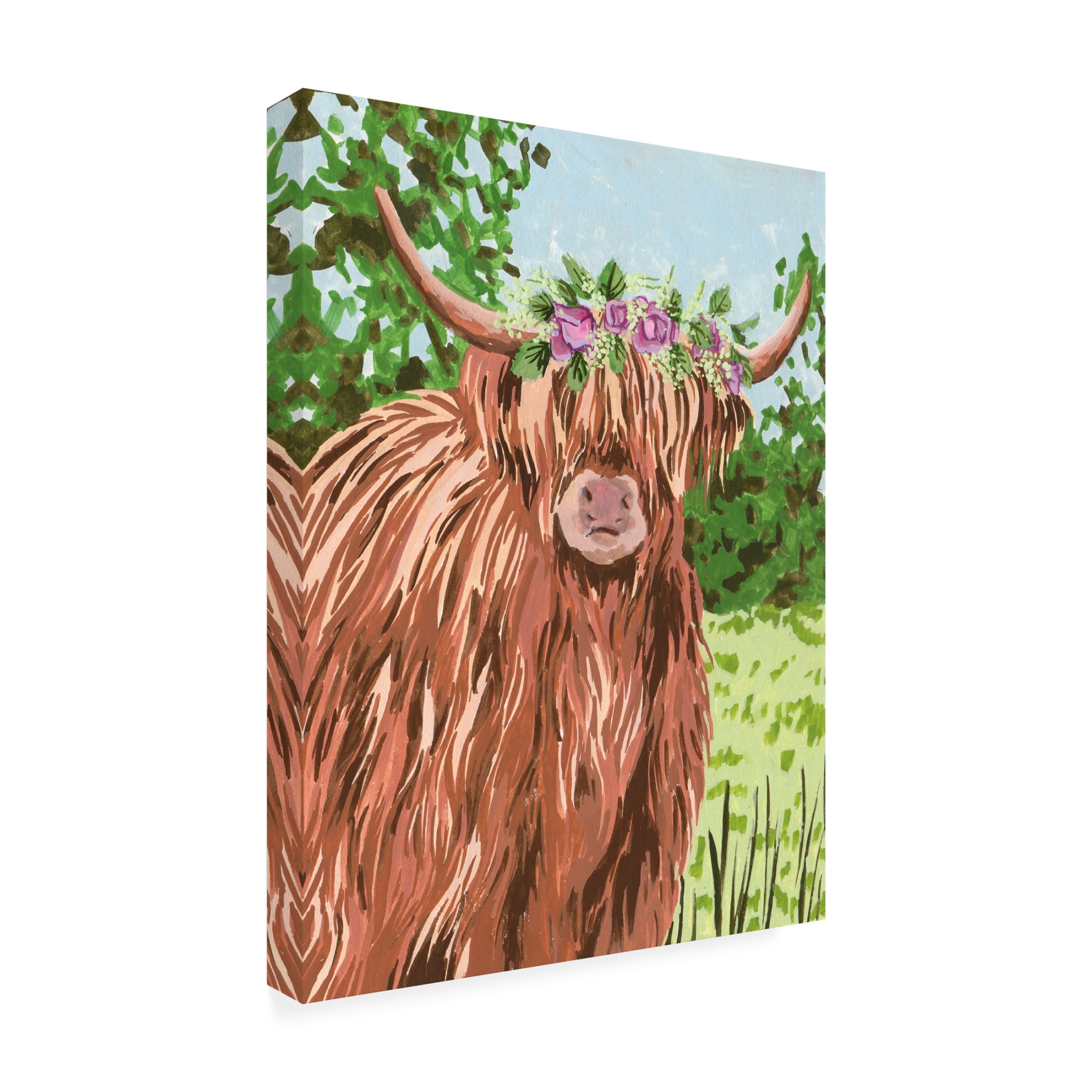 Trademark Fine Art Melissa Wang Happy Moo I Canvas Wall Art