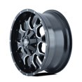 thumbnail image 2 of 17x9 Mayhem Warrior Black W/Milled Spokes Wheel 5x4.5/5x5 (18mm), 2 of 2