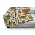 thumbnail image 3 of Mexican Soft Flannel Fleece Throw Blanket, Latin Food Chili Taco Nachos Burrito Tequila Rice Corns Best Supper, Cozy Plush for Indoor and Outdoor Use, 60" x 80", Multicolor, by Ambesonne, 3 of 6