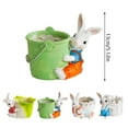 thumbnail image 3 of TIELUTT Mignon Pot de Fleurs en Résine en Forme de Lapin pour Plantes Succulentes, Intérieur, Auto-Arrosage, Rond, en Silicone, 4, 3 of 5