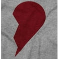 thumbnail image 2 of Other Half Heart Cute Matching Set Plus Size Crewneck Graphic Tee Shirt Brisco Brands 5X, 2 of 5