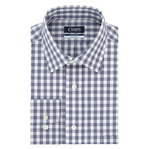 Chaps Mens Chaps Regular Fit Comfort Stretch Spread Collar Dress