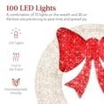 thumbnail image 3 of Corona de Navidad Best Choice Products, preiluminada, 76 cm, LED, 3 of 7