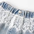 thumbnail image 7 of GJSYRH Girls Jeans Baggy Wide Leg Cute Denim Pants Junior Mid Rise Elastic Band with Pockets Casual Clothes Blue 14-15 Years, 7 of 7