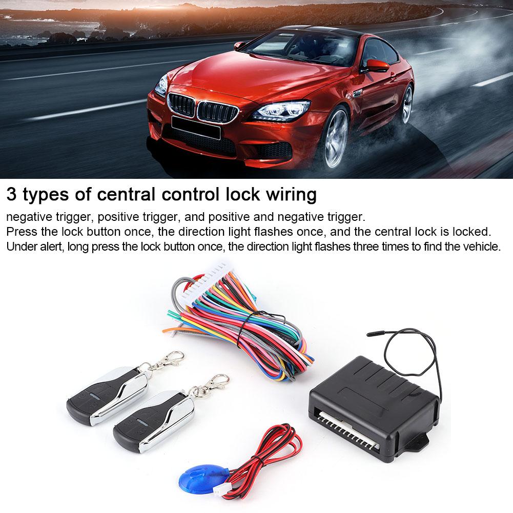 Kit Entrée Sans Clé Universel 12V Pour Voiture - 2 Télécommandes, Démarrage à Distance, Ouverture Coffre