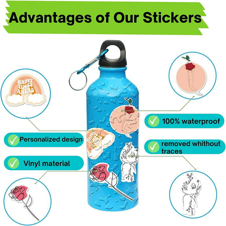100 Pcs Vintage Stickers for Journaling Stickers, Vintage Waterproof Vinyl  Aesthetic Stickers Pack for Water Bottle Vintage ,Laptop,Musical