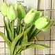 thumbnail image 5 of Flor decorativa artificial Monstrate de PU verde para banquete de boda y oficina en casa 34cm, 5 of 6