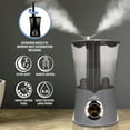 thumbnail image 2 of Air Innovations MH-801B-PLAT Humidificateur Numérique à Ultrasons à Double Réservoir avec Temps d'Exécution à Distance de 120 Heures, Platine, 2 of 5