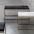 thumbnail image 4 of Jamie Young Co Shelby Hide Bench in Brown and Antique Brass Metal, 4 of 5