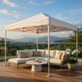 thumbnail image 2 of Resenkos 10 x 20 Feet Adjustable Folding Heavy Duty Sun Shelter with Carrying Bag-White, Outdoor Gazebo Wedding Party Tent Canopy Tent for Outside Party Waterproof Tent, 2 of 8