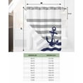 thumbnail image 7 of No Hook Shower Curtains, Anchor Gray Standard Shower Curtains with Snap in Liner, Modern Navy Blue White Striped Nautical Waterproof Washable Fabric Bathroom Shower Curtain Sets, 66" x 72", 7 of 7