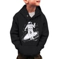 thumbnail image 2 of JIAYUE Boys Girls Sweatshirts Long Sleeve Hooded Astronaut Printing Fashion Casual Pocket Decoration Hoodie For Teens Fleece Trendy Children Tops, 2 of 2