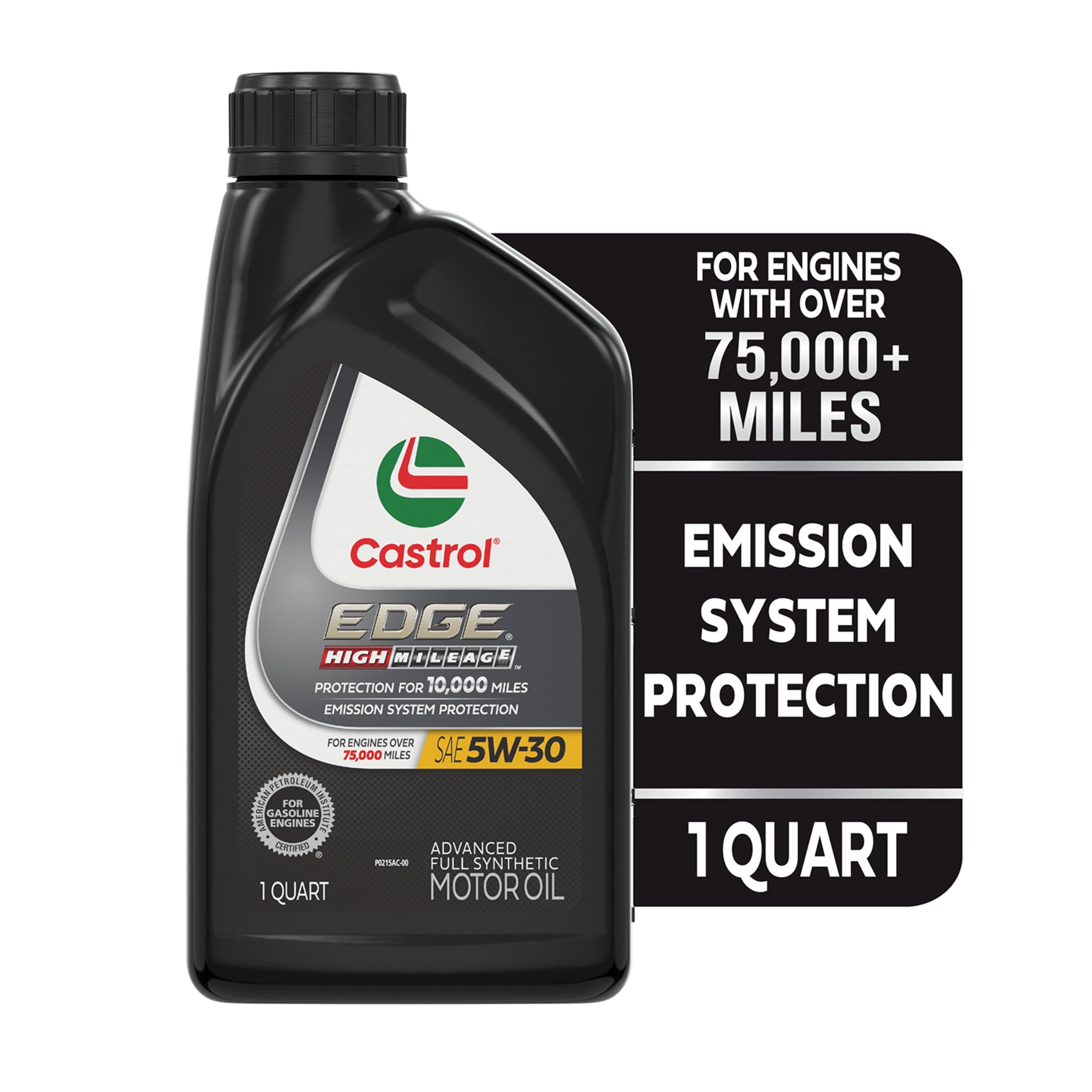Castrol EDGE High Mileage 5W-30 Advanced Full Synthetic Motor Oil, 1 Quart
