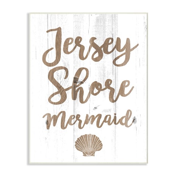 Stupell Jersey Shore Mermaid Wood Look Wall Plaque Art 10 x 15