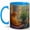 Blue, variant on Cozy Orange Cat Window 11oz Ceramic Mug, Morning Light Cottagecore Coffee Cup