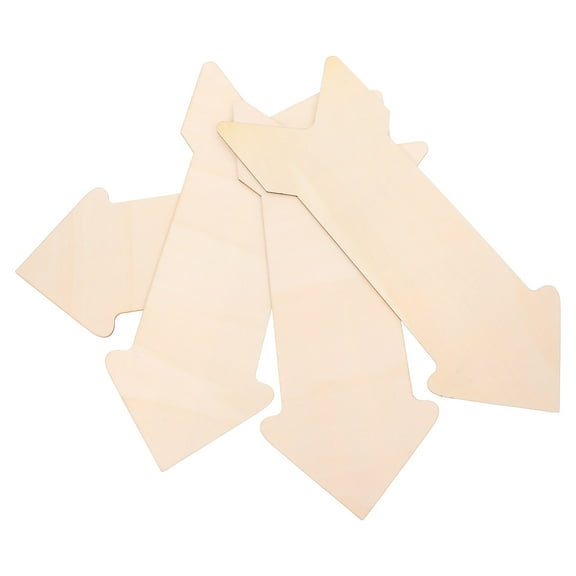 4pcs Blank Wood Signs for Crafts Making  Unfinished Wood Pieces Blank Wooden Arrow Cutouts Wood Craft Plaque DIY Accessories
