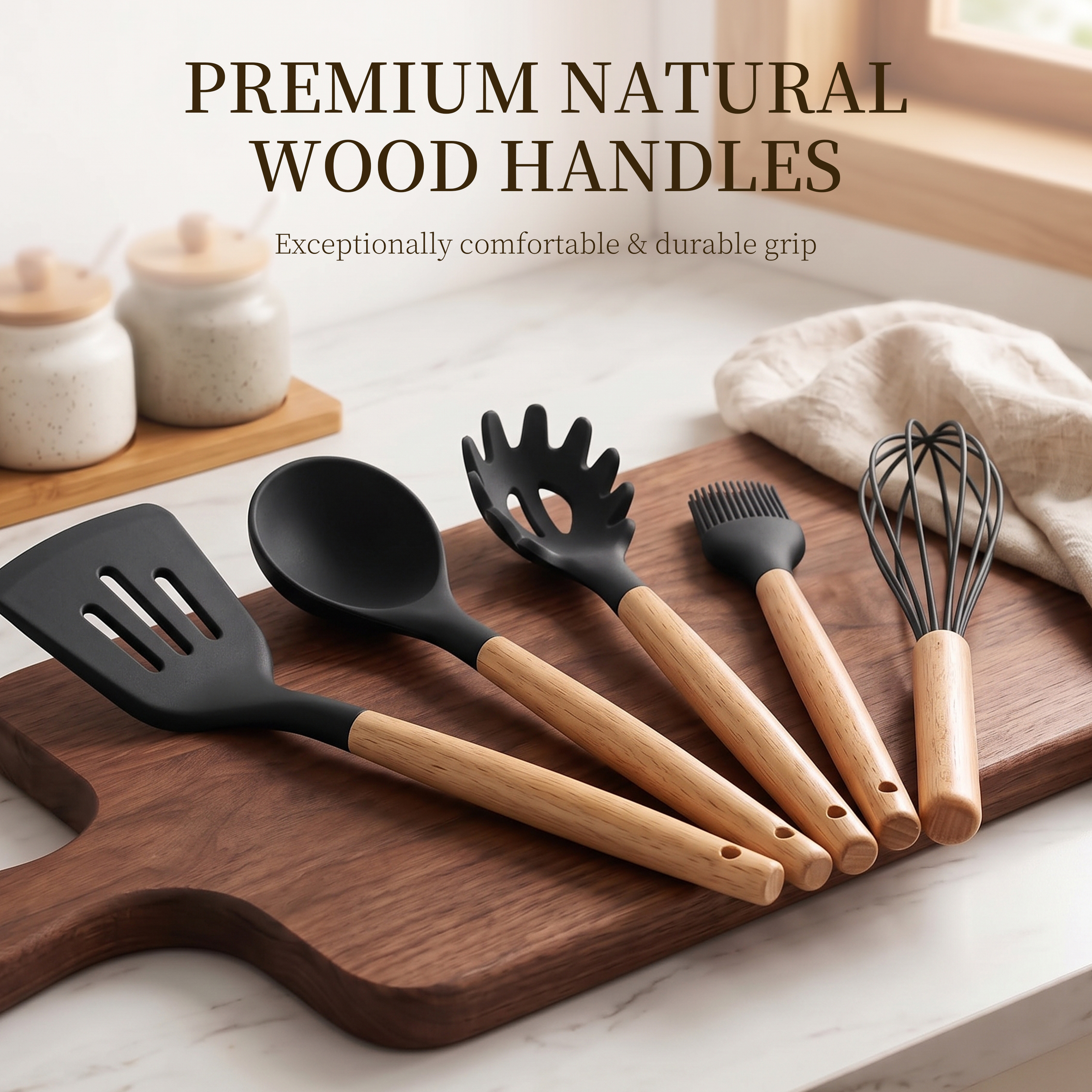 Oannao 9-Piece Silicone Cooking Utensil Set with Holder photo 6