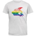 thumbnail image 1 of Canada LGBT Gay Pride Rainbow White Adult T-Shirt, 1 of 1