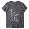 thumbnail image 5 of Paguaki T Shirts for Women Dandelion Slogan Letter Print Tees Crew Neck Short Sleeve Casual Summer Tops Womens Graphic Tees, 5 of 9