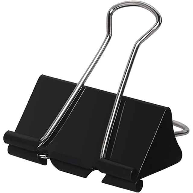 Clips para carpetas grandes de 2,36 pulgadas (paquete de 20), clips para carpetas grandes para suministros de oficina y hogar, color negro