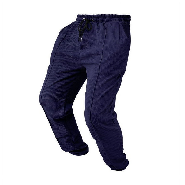 CHGBMOK Baggy Sweatpants Men Solid Casual Multiple Zipper Button