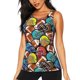 thumbnail image 1 of Balery American Football Camiseta sin mangas estampada ligera para mujer, tops de entrenamiento sin mangas, camisetas de yoga transpirables de secado rápido.-X-Large, 1 of 7