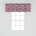 thumbnail image 2 of Ambesonne Pink Zebra Window Valance, Wild Animals Pastel, 54" X 18", White Black Pink, 2 of 3