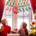 thumbnail image 3 of Banner de Navidad Banderas Conjunto de Banderines Colgantes Guirnalda Feliz Navidad Letra Árbol de Navidad Elk Triángulo para el Hogar Dormitorio Tienda M Afortunado Sencillez, 3 of 5