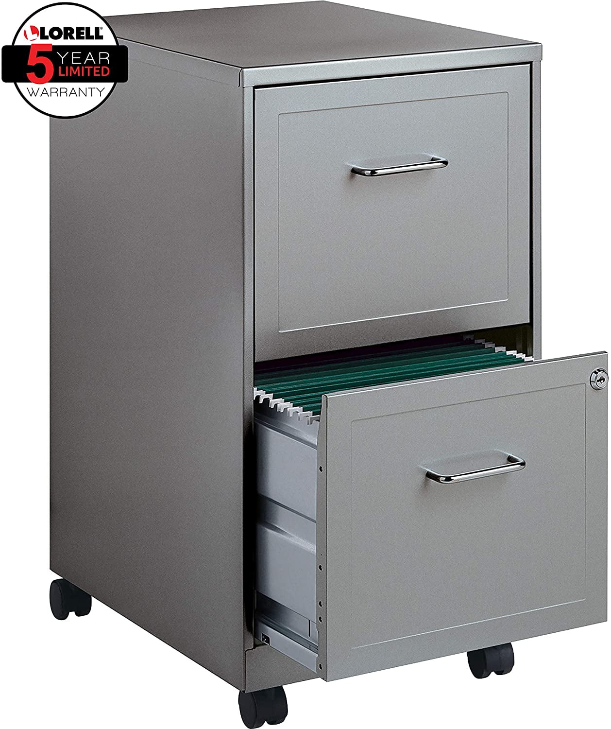 16873 2 Drawer Mobile File Cabinet 18 Inch Depth Gray Walmart Com Walmart Com