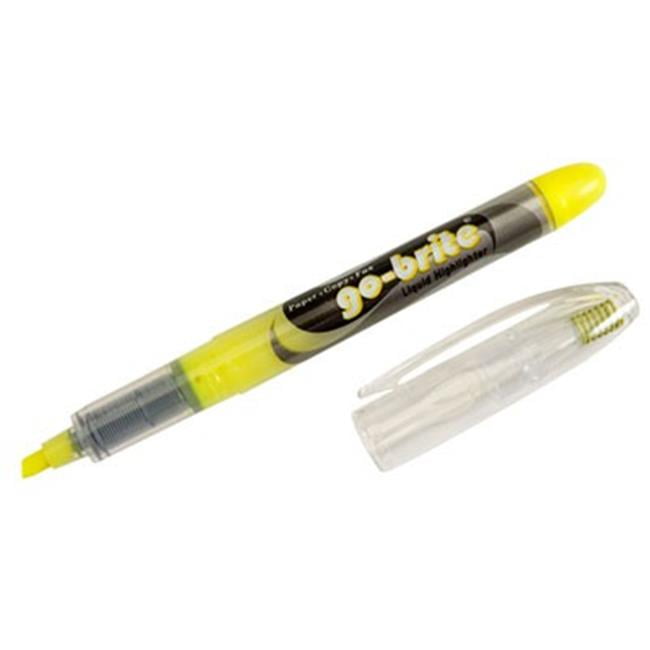 Ability One 4612662 Fluorescent GloBrite Liquid Highlighter, Yellow
