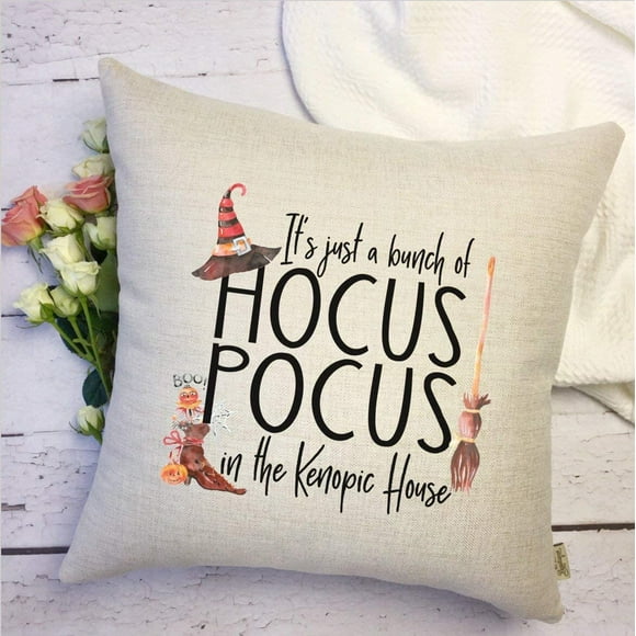 Personalized Halloween Cover Pumpkin Halloween Hocus Pocus Halloween Decor Its Just a Bunch of Hocus Pocus - -