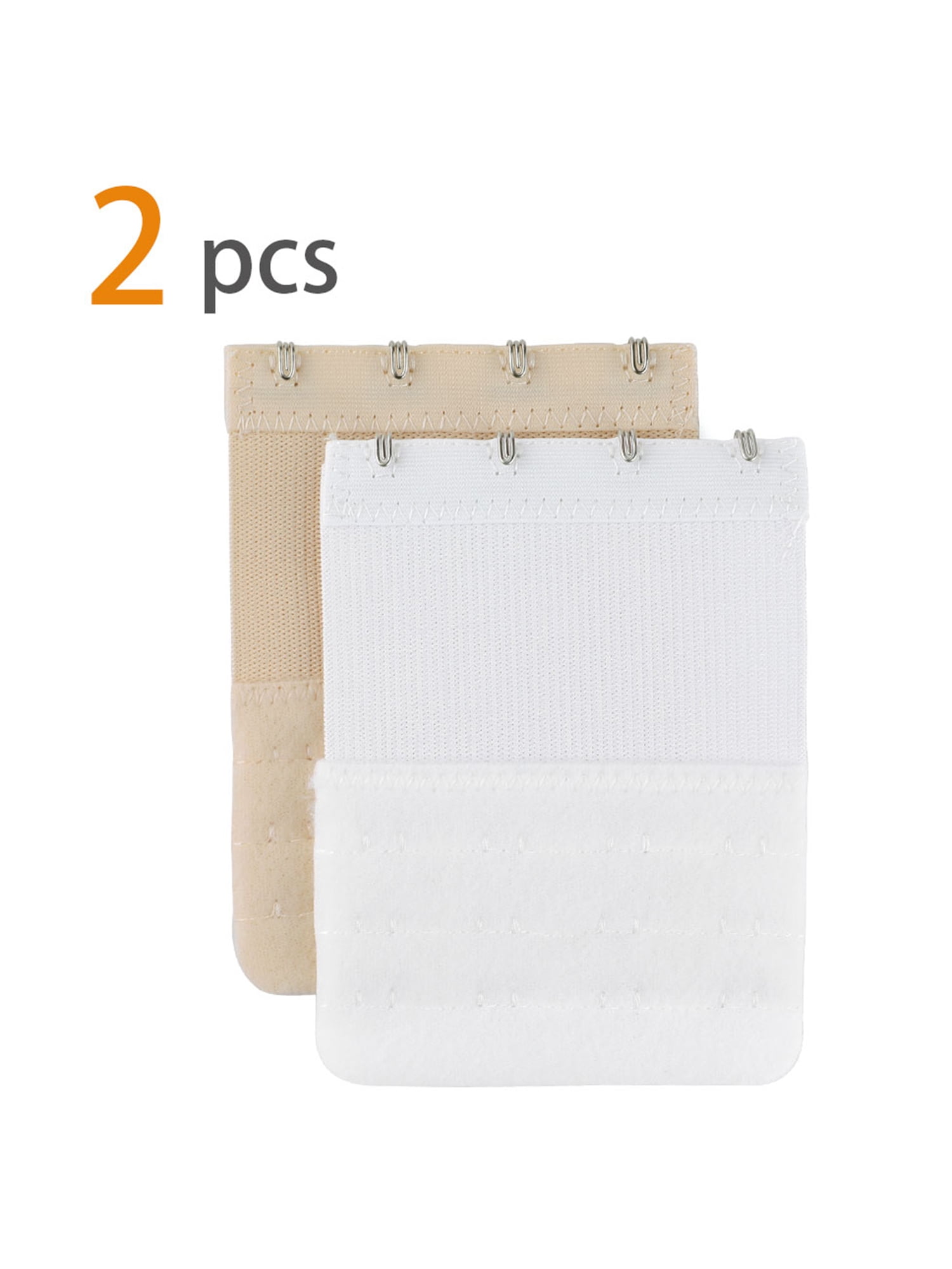Unique Bargains 2 Pcs Bra Extenders Elastic Bra Strap Extension 3-Row 2/3/4 Hook