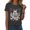 Grey, variant on Gunia Halloween T Shirts Women Cotton Ghost Graphic Print Short Sleeve Crew Neck Casual Holiday Tops Tee Shirts Army Green S-2Xl