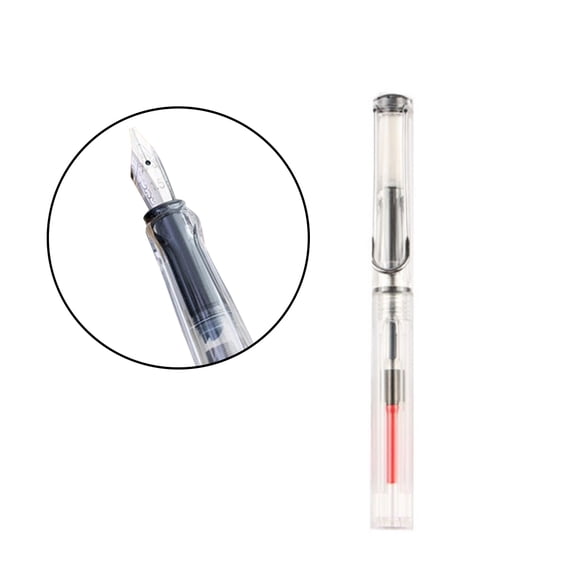 JUNTEX Calligraphy Gothic Parallel Pen 6 Flat Pen Nibs Transparent Pen Body for Present