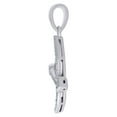 thumbnail image 2 of 925 Sterling Silver Mens Cubic Zirconia Archery Sports Charm Pendant 19.9x11.1mm Wide Necklace for Men, 2 of 2