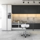 thumbnail image 4 of 1 piezas de peluquería Taburete Taburete ajustable Silla de salón de salón Equipo de belleza (blanco), 4 of 6