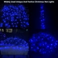 thumbnail image 2 of YOPTOP LED Christmas Net Lights Outdoor Decorations for Bushes 96 LED 5ftx5ft Connectable Green Wire Net Christmas Lights for Outdoor Yard Mesh Shrub Tree Holiday Decor,blue,5ftx5ft, 2 of 6
