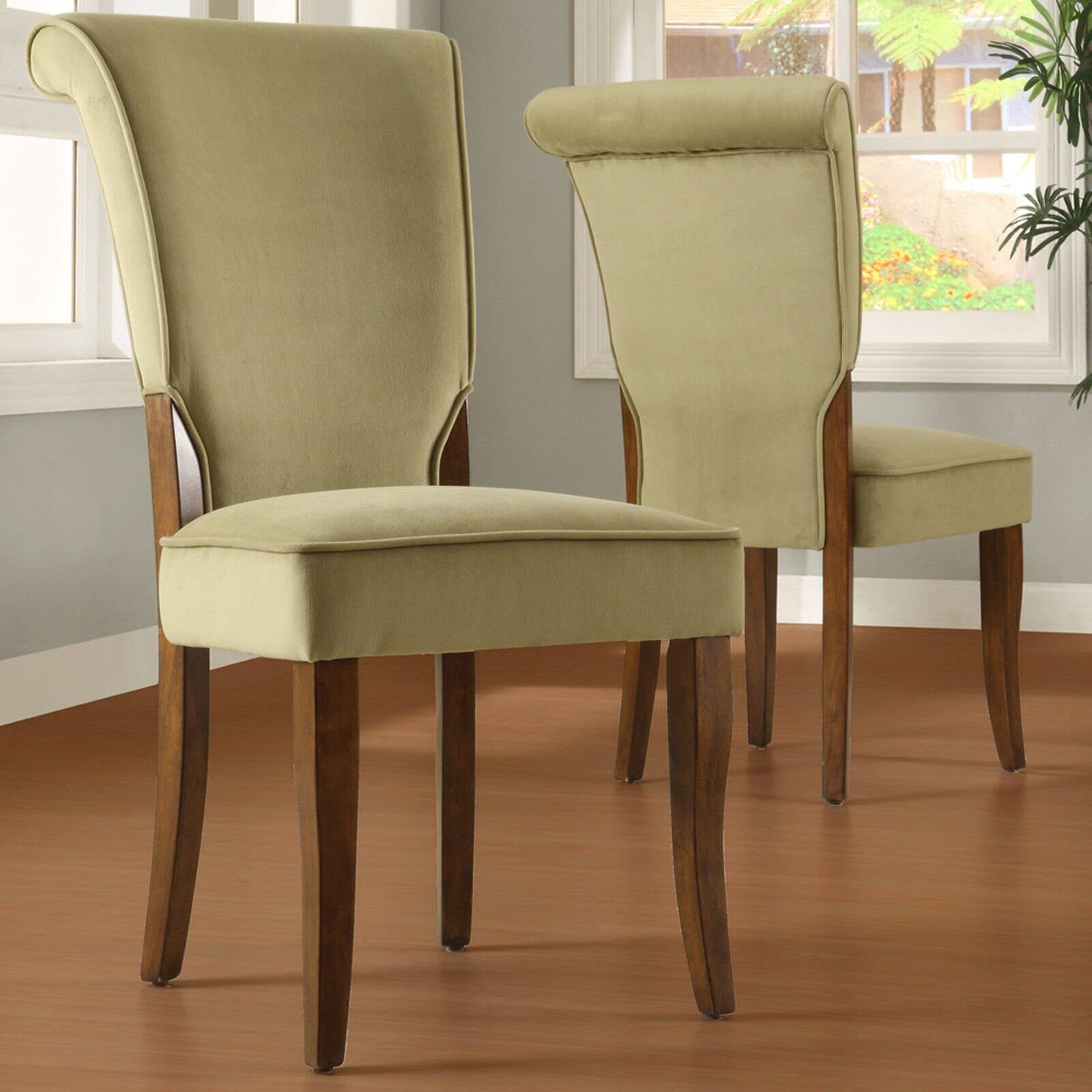 Weston Home Alamosa Velvet Parson Chairs - Set of 2