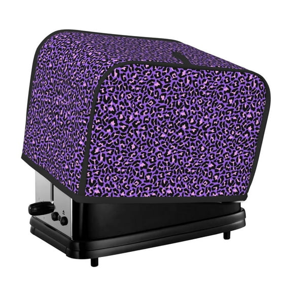 Picia Purple Leopard Print 2 Slice Toaster Cover , Toaster Protector Dustproof Kitchen Appliance Cover, Kitchen Appliance Dustproof Protector