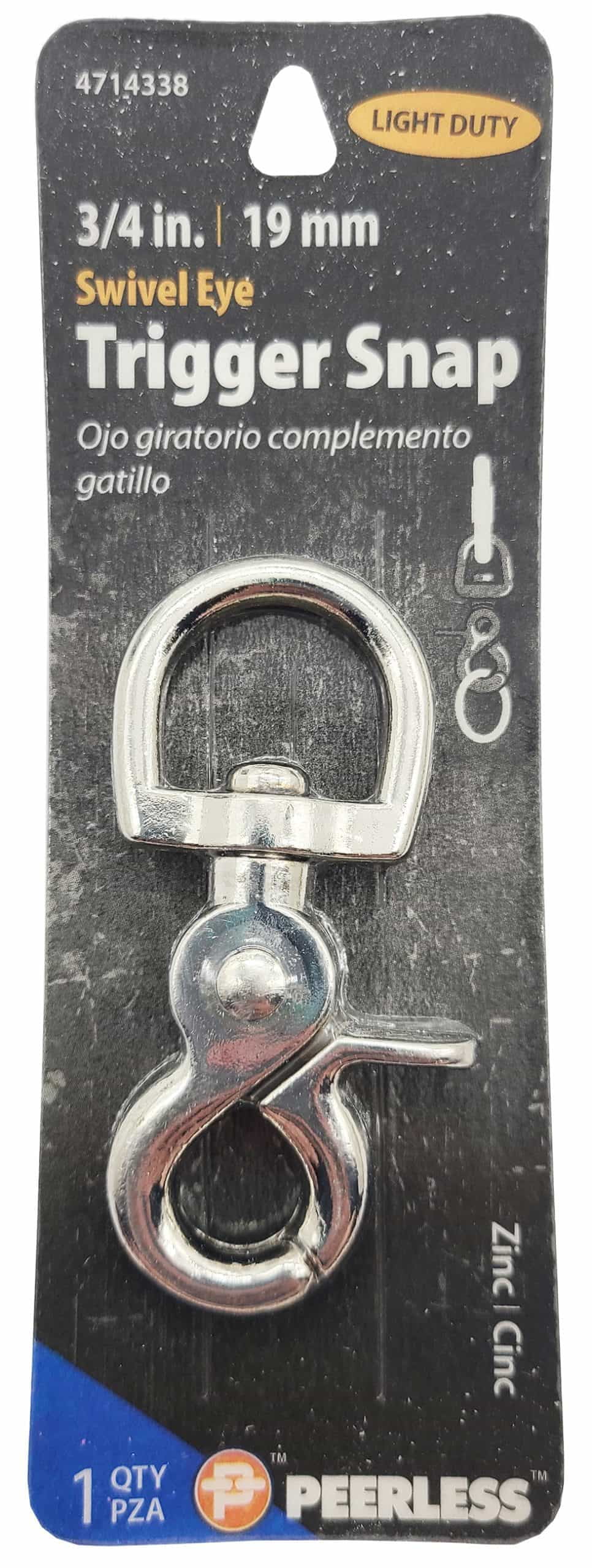 10-pack 1 3/4 Inches X 5/8 Inch Swivel Eye Bolt Snap Hook Nickel Plated 