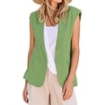 thumbnail image 2 of purcolt Women's Plus Size Vest Open Front Sleeveless Blazers Suit Vests Work Office Business Casual Jackets with Pockets, 2 of 5