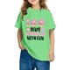 thumbnail image 4 of Fiudx Camiseta para Niños, Suave Mezcla de Poliéster, Cuello Redondo Comodo, Manga Corta, Informal, para Uso Diario, Ideal para Niños y Niñas. Se Recomienda Lavar a Mano., 4 of 7