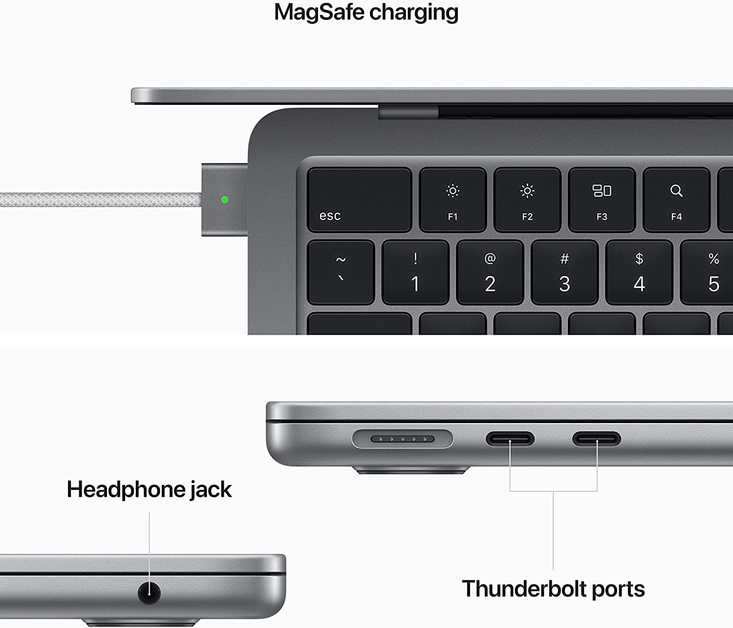 Restored 2022 Apple MacBook Air 13.6" Core M2 3.49GHz 8-Core CPU/10-Core GPU 24GB RAM 512GB SSD - Space Gray thumbnail 6