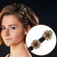 thumbnail image 4 of 1/4/8PCS Sparkling Crystal Braided Hair Clips For Women, Four-Leaf Clover Chopped Hairpin Duckbill Clip with 3 Small Clips, Non-slip Strong Hold Fashion Hair Accessories Gift, 4 of 5
